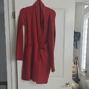 J. Crew Deep Red Women's Long Cardigan